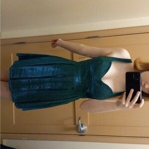Elegant Green Halter Dress